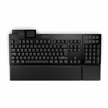 Be Quiet! Dark Mount Silent Linear RGB Mechanical Modular Keyboard, Hot-Swappable Numpad & Media Dock, Customisable Display Keys, Sound-Proofing, Black