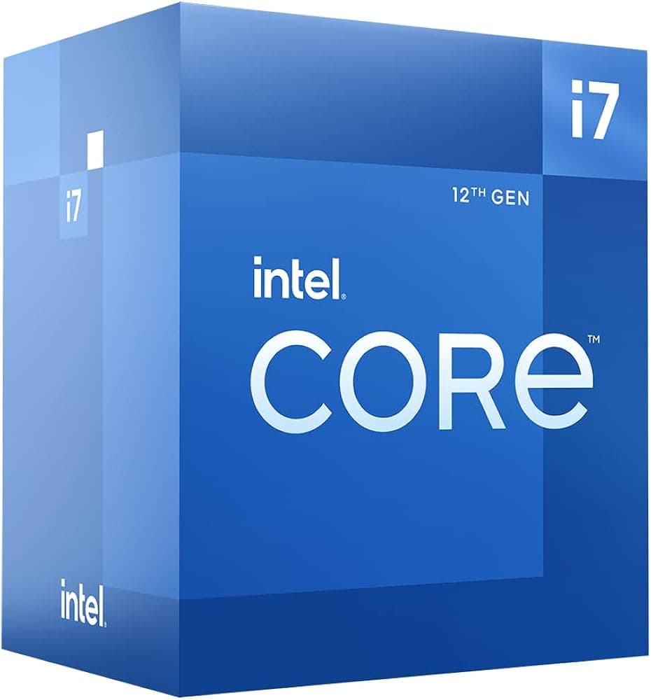Intel Core i7-12700 CPU, 1700, 2.1 GHz (4.9 Turbo), 12-Core, 65W, 25MB Cache, Alder Lake