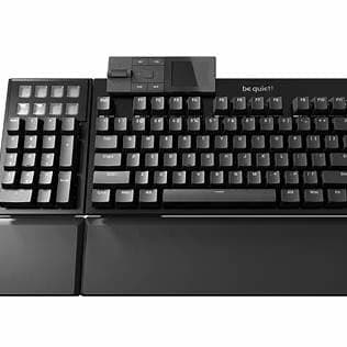 Be Quiet! Dark Mount Silent Tactile RGB Mechanical Modular Keyboard, Hot-Swappable Numpad & Media Dock, Customisable Display Keys, Sound-Proofing, Black