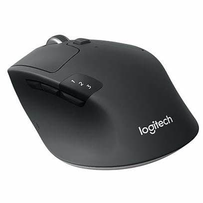 Logitech M720 Triathlon Wireless Optical Mouse, Easy Device Switch, 1000 DPI, 8 Buttons, Hyper Fast Scroll, Black