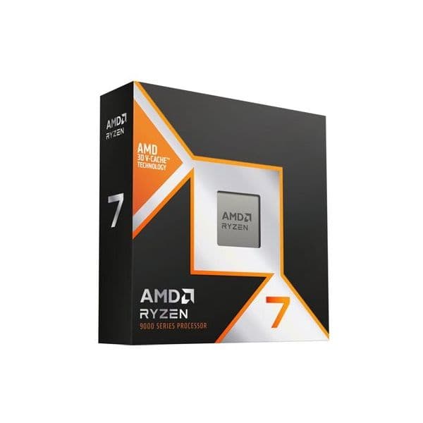 AMD Ryzen 7 9800X3D CPU, AM5, 4.7GHz (5.2 Turbo), 8-Core, 120W, 104MB Cache, 4nm, 9th Gen, Radeon Graphics, NO HEATSINK/FAN