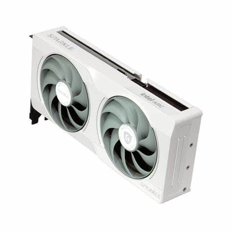 Sparkle Intel Arc B570 GUARDIAN Luna OC, 10GB DDR6, HDMI, 3 DP, 2660MHz Clock, Blue Breathing Light, Overclocked, White