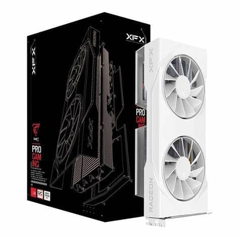 XFX Swift RX9060 XT OC White Gaming Edition 8GB, PCIe5, 8GB DDR6, HDMI, 2 DP, 3320MHz Clock, Overclocked