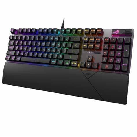 Asus ROG STRIX SCOPE II RX Red Mechanical RGB Gaming Keyboard, ROG RX Red Switches, IP57, Sound Dampening, PBT Keycaps, Intuitive Controls