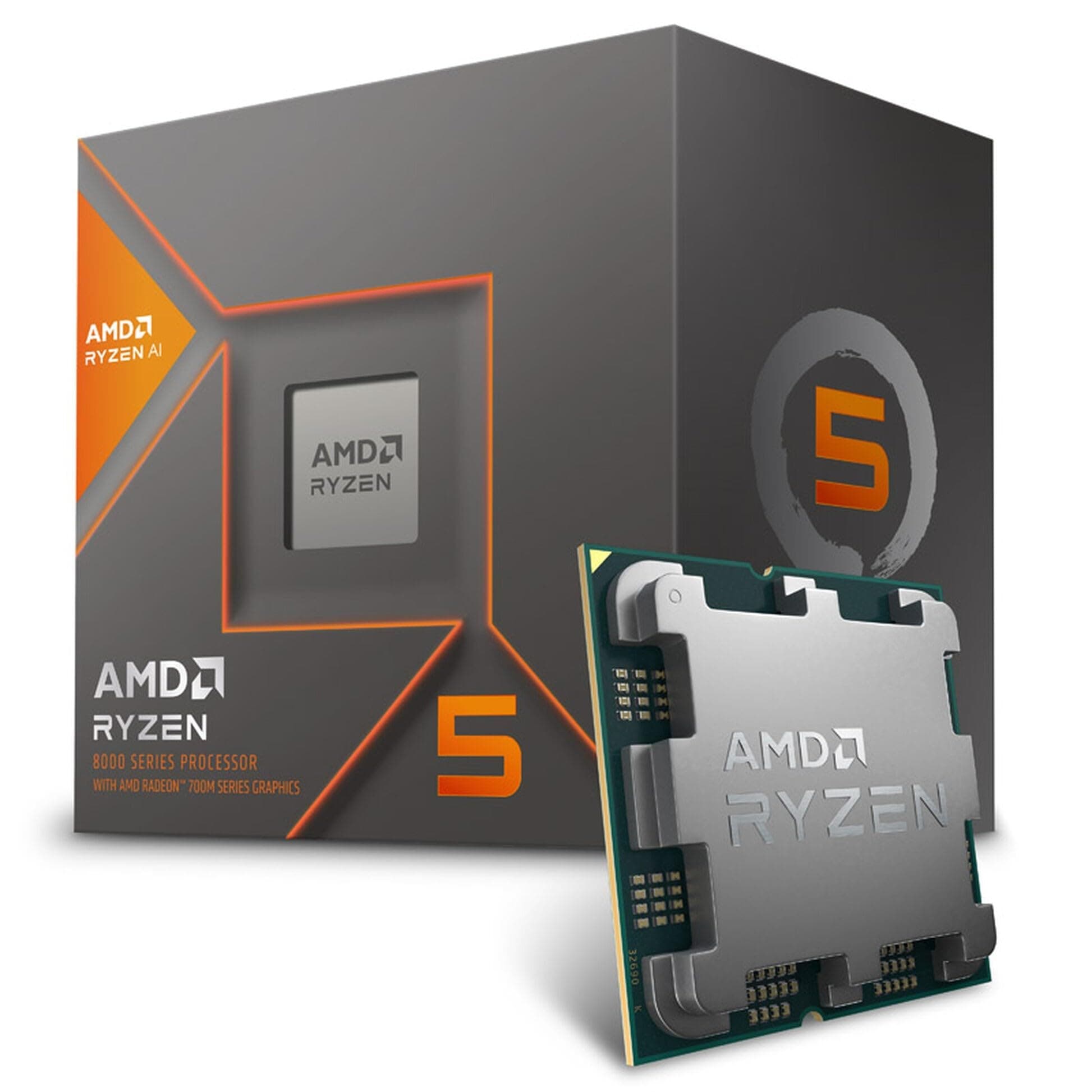 AMD Ryzen 5 8600G with Wraith Stealth Cooler, AM5, Up to 5.0GHz, 6-Core, 65W, 22MB Cache, 4nm, 8th Gen, Radeon Graphics