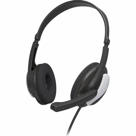 Hama (HS-P100 V2) Ultra-lightweight Headset, 3.5mm Jack, Y-adapter, Padded Ear Pads, Inline Controls