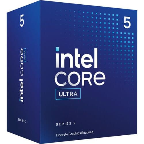 Intel Core Ultra 5 225F CPU, 1851, 4.9GHz Turbo, 10-Core, 65W (121W Turbo), 20MB Cache, Arrow Lake, No Graphics